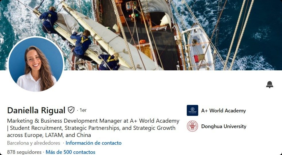 Perfil de LinkedIn de Daniella Rigual, optimizado con ReinventUp